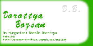 dorottya bozsan business card